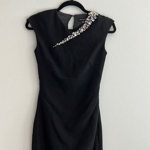 Jewel neck midi dress